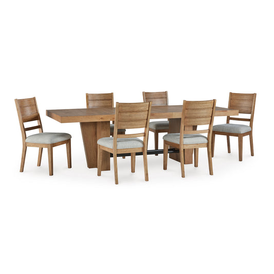 Kristiland 7PC Dining Set with Full Back Chair