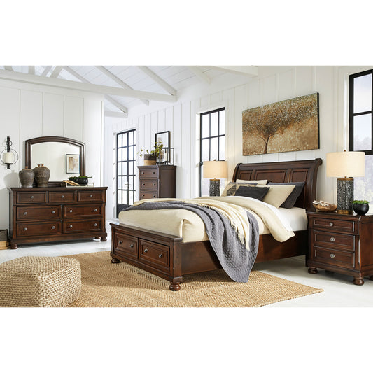 Porter Sleigh Storage Bedroom Set
