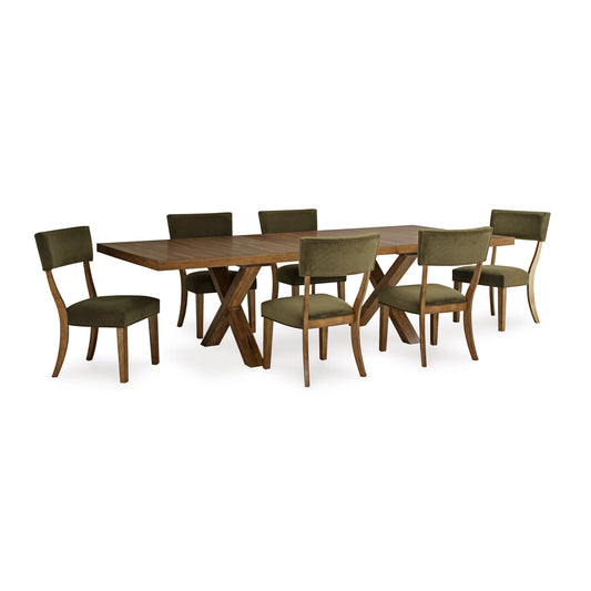 Steenlage 7-Piece Extendable Dining Set with Upholstered Chairs