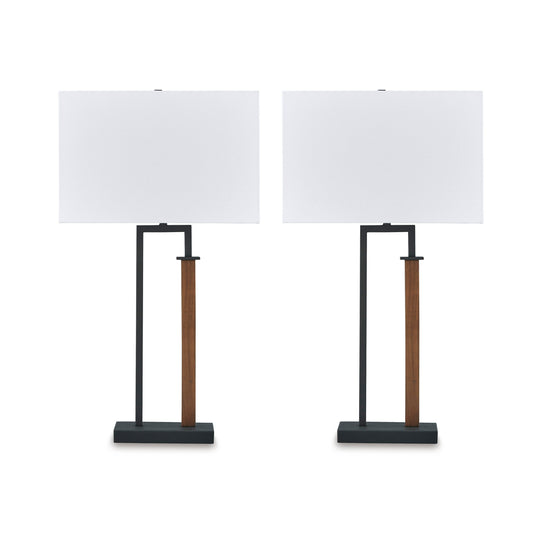 Voslen Metal Table Lamp Set