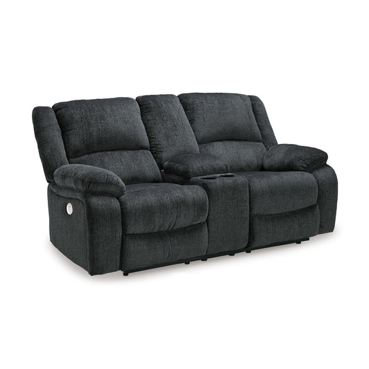 Draycoll Reclining Power Loveseat with Console
