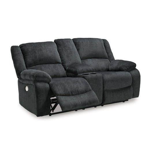 Draycoll Reclining Power Loveseat with Console