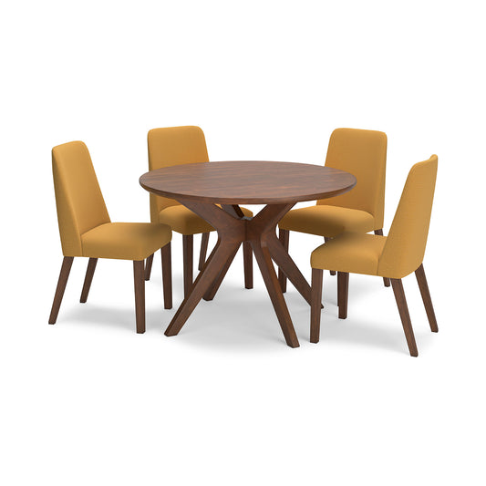 Lyncott 5 Piece Round Table Dining Set